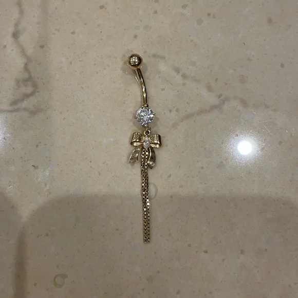 JEWELRY BOUTIQUE | Real Gold Belly Ring - Picture 1 of 4